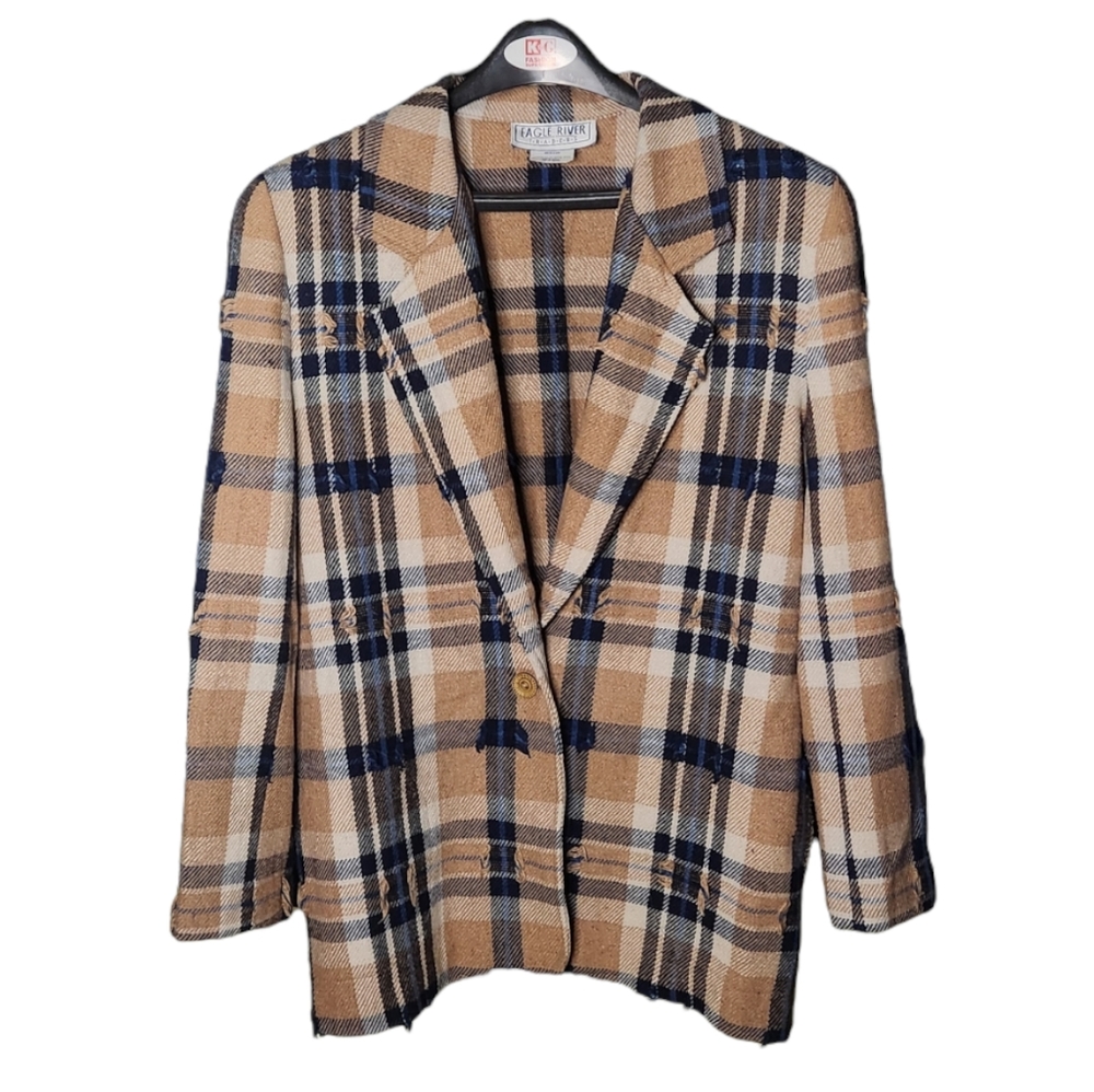 Vintage Eagle River Traders Plaid Blazer